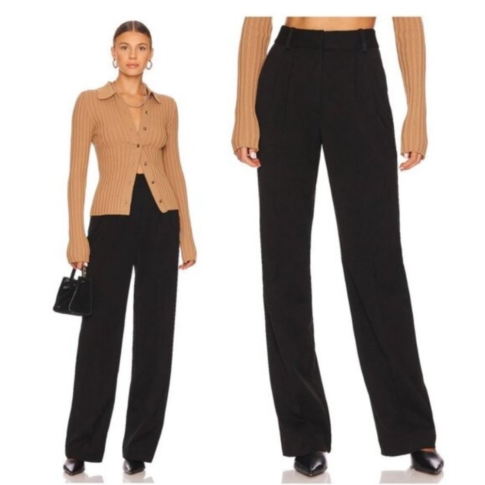 Favorite Daughter Black Wide-Leg Trousers